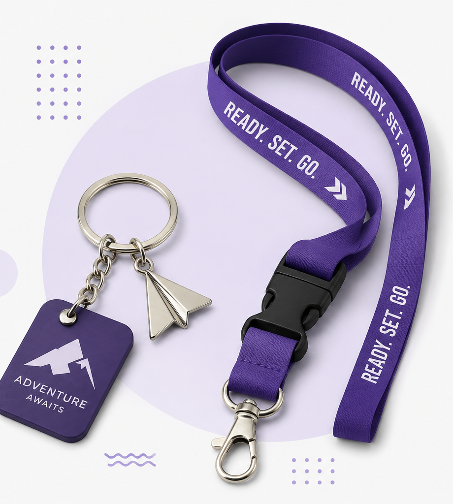 Custom branded keyrings and lanyards wholesale Australia